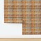 Earthy Browns Medium Scale Autumn Fall Country Farm Warm Brown Watercolor Texture Rustic Plaid Custom Pre-pasted Wallpaper by Spoonflower Pre-Pasted Wallpaper 2FT Wide